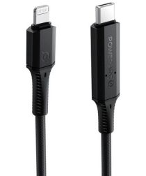 Spigen PowerArc ArcWire Gevlochten USB-C/Lightning Kabel 1 Meter Zwart