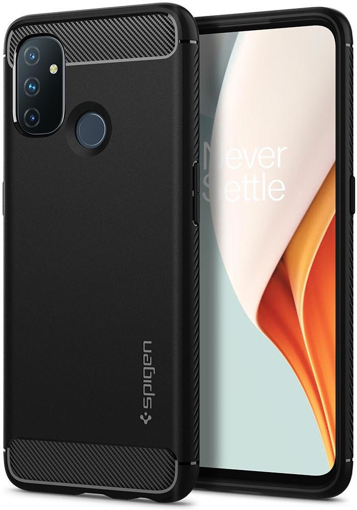 Spigen Rugged Armor OnePlus Nord N100 Hoesje Zwart afbeelding 1