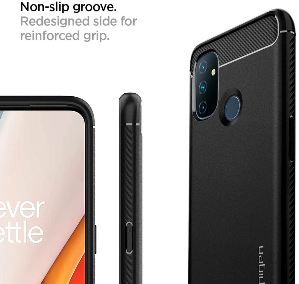 Spigen Rugged Armor OnePlus Nord N100 Hoesje Zwart afbeelding 4