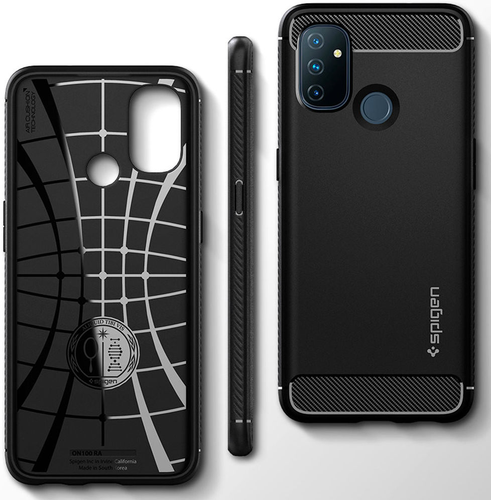 Spigen Rugged Armor OnePlus Nord N100 Hoesje Zwart afbeelding 5