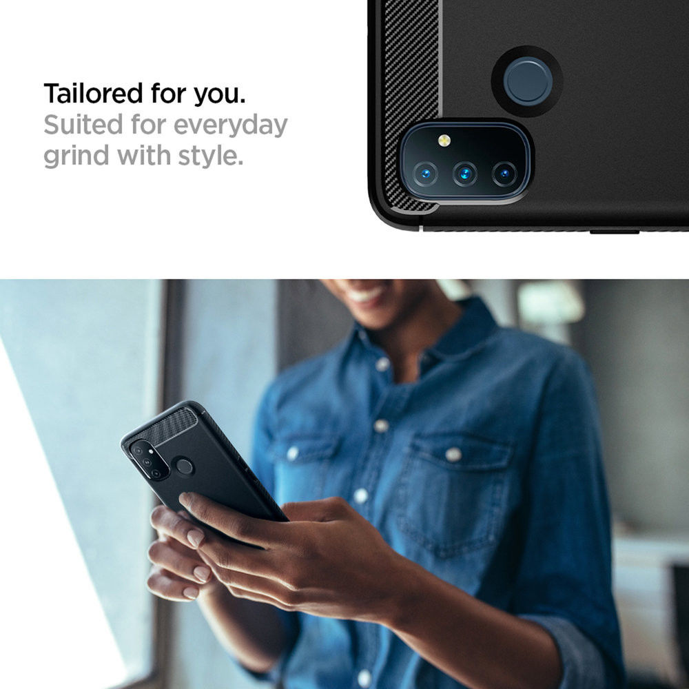 Spigen Rugged Armor OnePlus Nord N100 Hoesje Zwart afbeelding 6