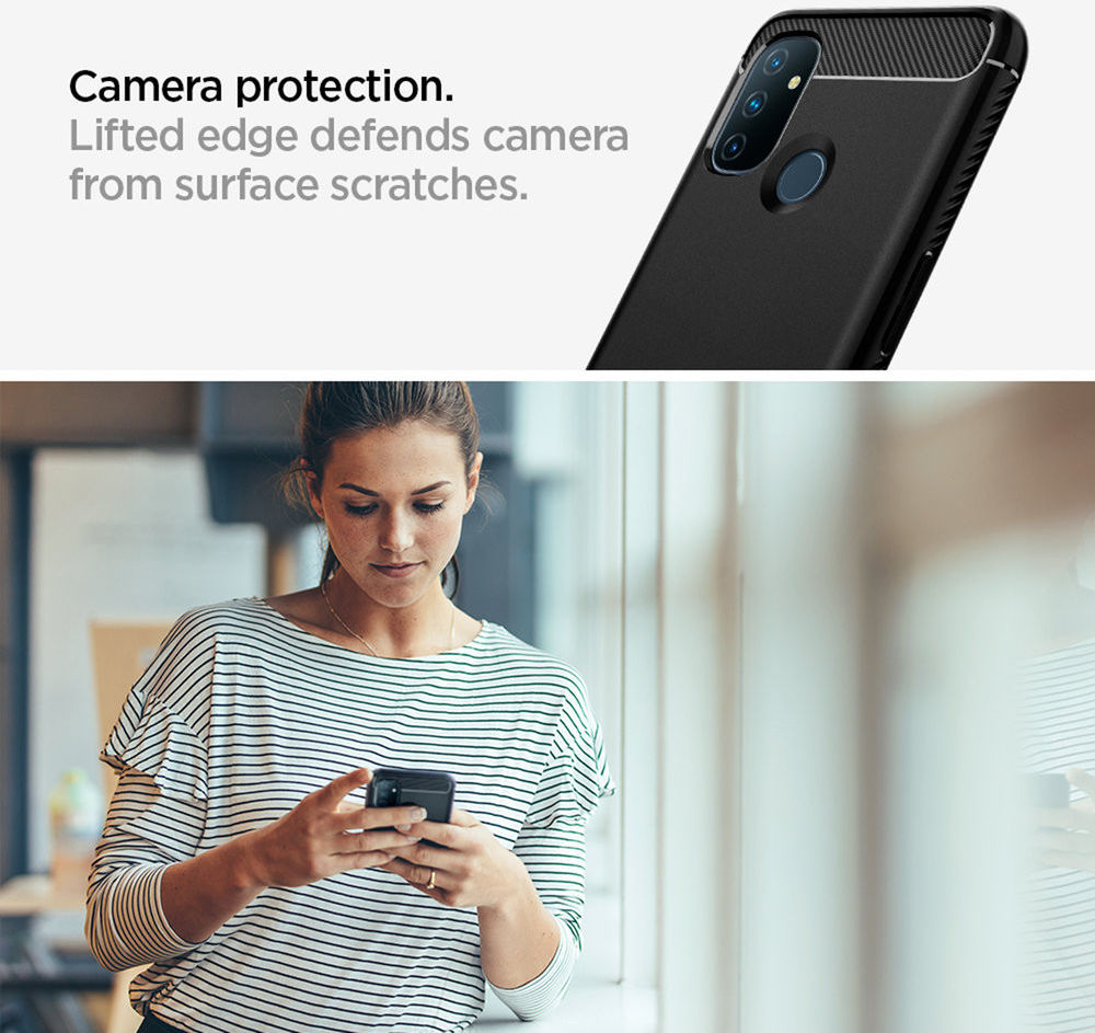 Spigen Rugged Armor OnePlus Nord N100 Hoesje Zwart afbeelding 8