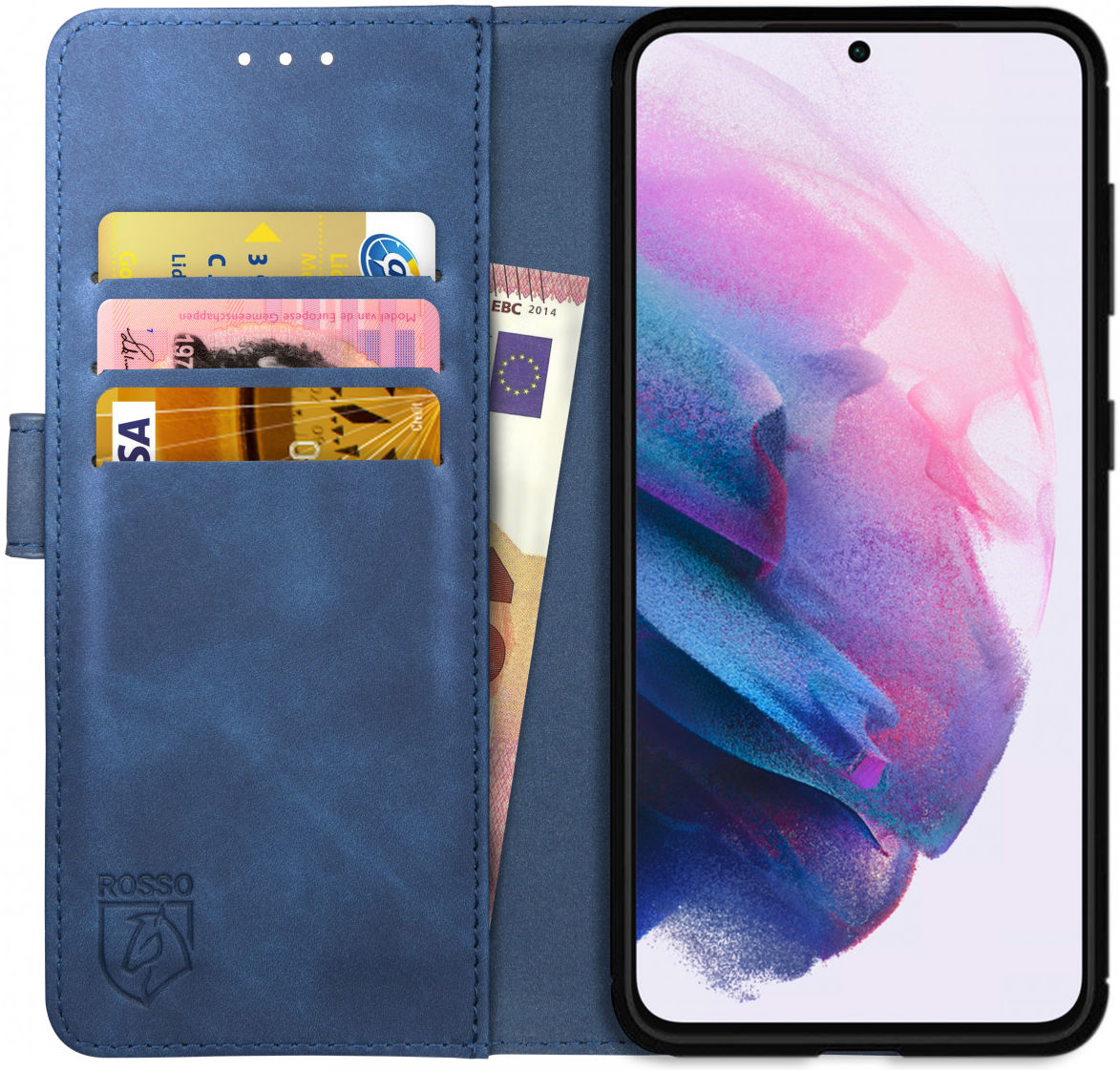 Rosso Element Samsung Galaxy S21 Plus Hoesje Book Cover Blauw afbeelding 1