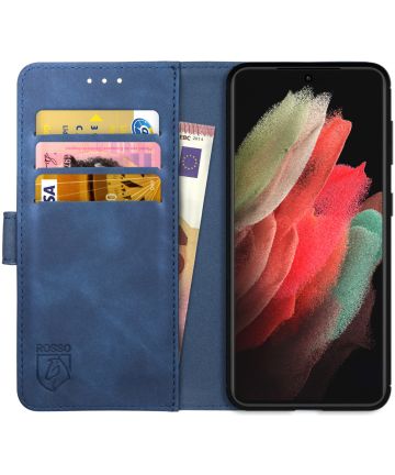 Rosso Element Samsung Galaxy S21 Ultra Hoesje Book Cover Blauw Hoesjes
