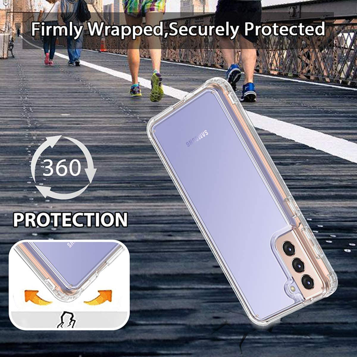 Samsung Galaxy S21 Hoesje Armor Back Cover Transparant afbeelding 7