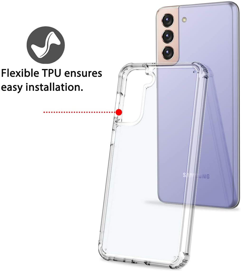 Samsung Galaxy S21 Plus Hoesje Armor Back Cover Transparant afbeelding 5