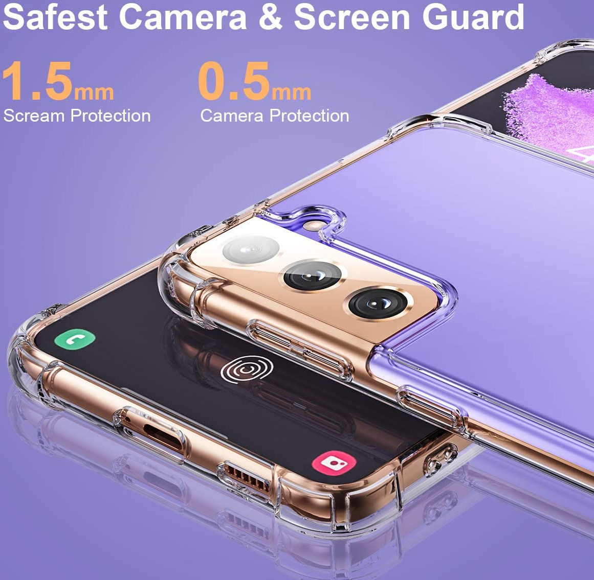 Samsung Galaxy S21 Hoesje Schokbestendig TPU Transparant afbeelding 9