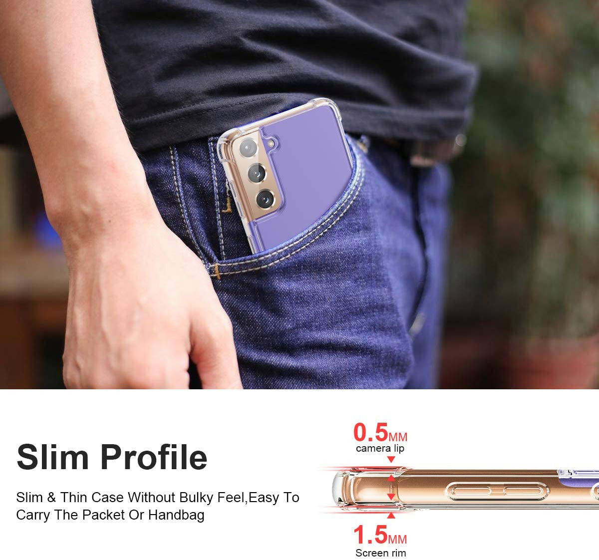 Samsung Galaxy S21 Hoesje Schokbestendig TPU Transparant afbeelding 10