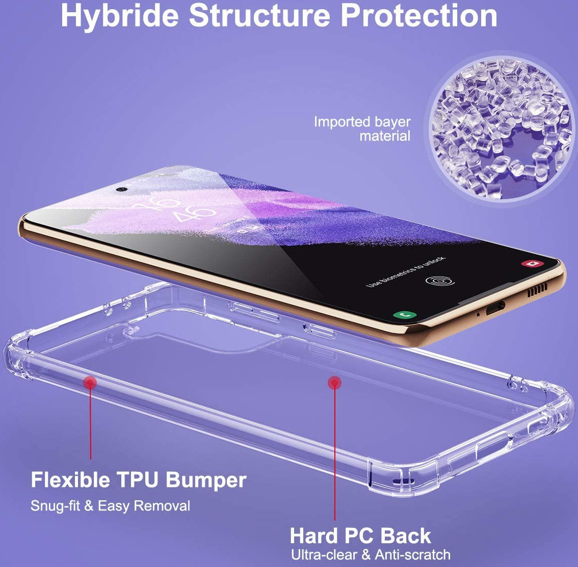 Samsung Galaxy S21 Hoesje Schokbestendig TPU Transparant afbeelding 6