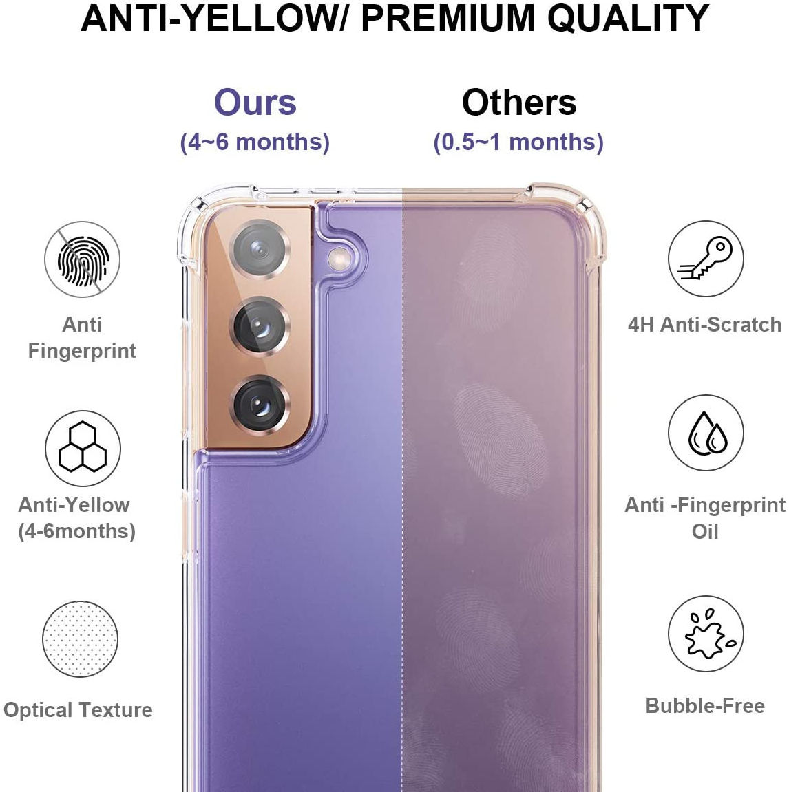 Samsung Galaxy S21 Hoesje Schokbestendig TPU Transparant afbeelding 7