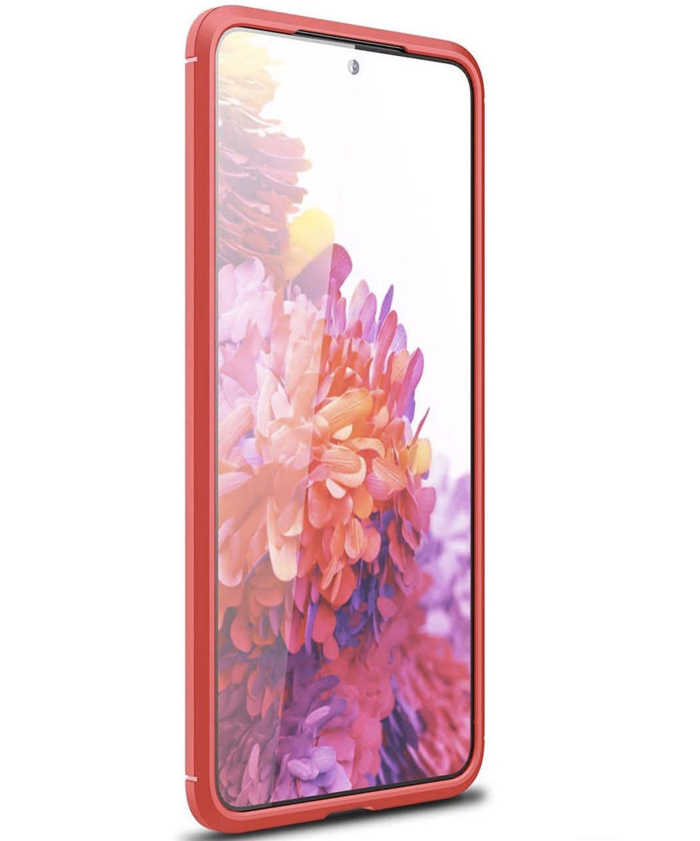 Samsung Galaxy S21 Plus Hoesje Geborsteld TPU Back Cover Rood afbeelding 4