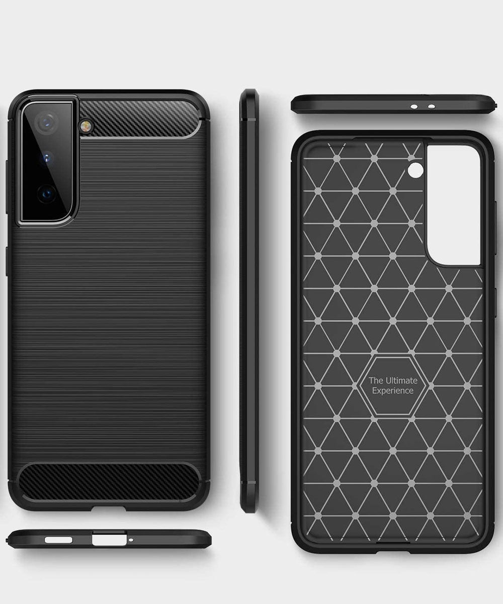 Samsung Galaxy S21 Plus Hoesje Geborsteld TPU Back Cover Rood afbeelding 11