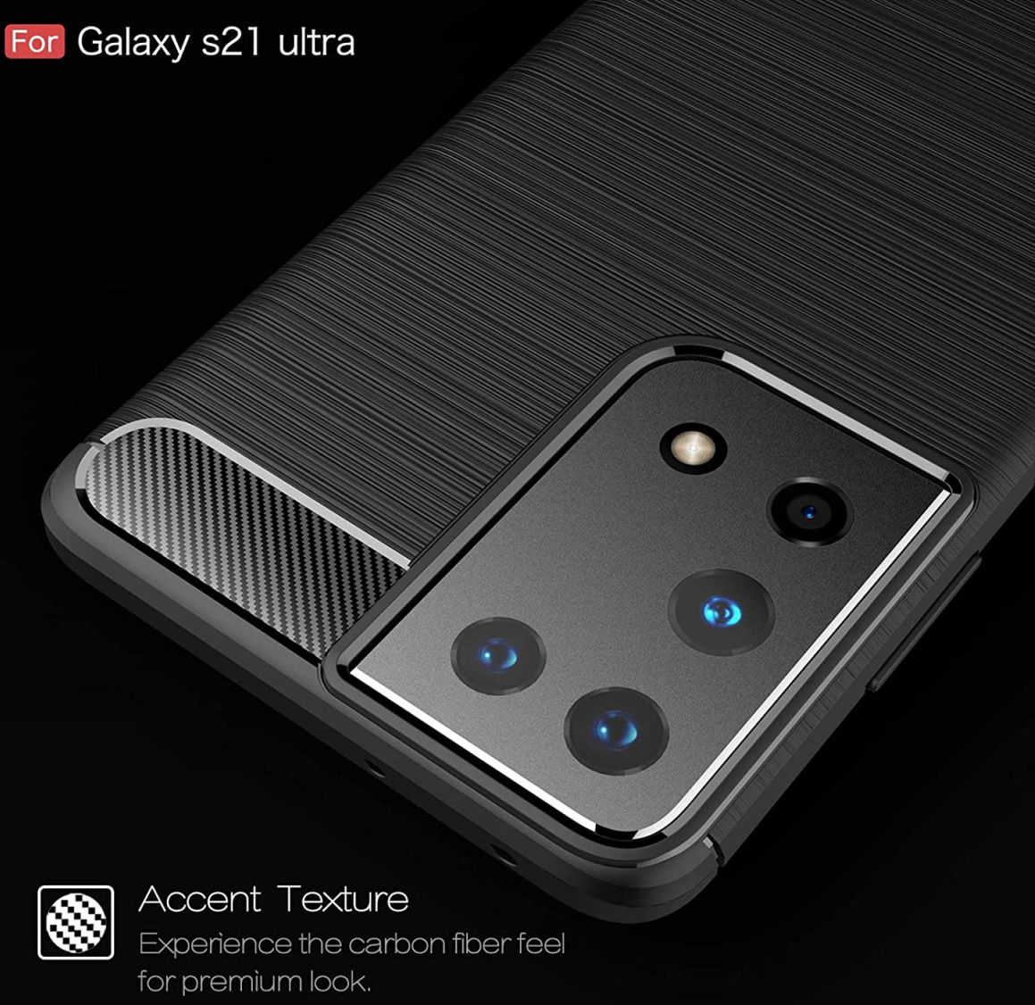 Samsung Galaxy S21 Ultra Hoesje Geborsteld TPU Flexibel Zwart afbeelding 8