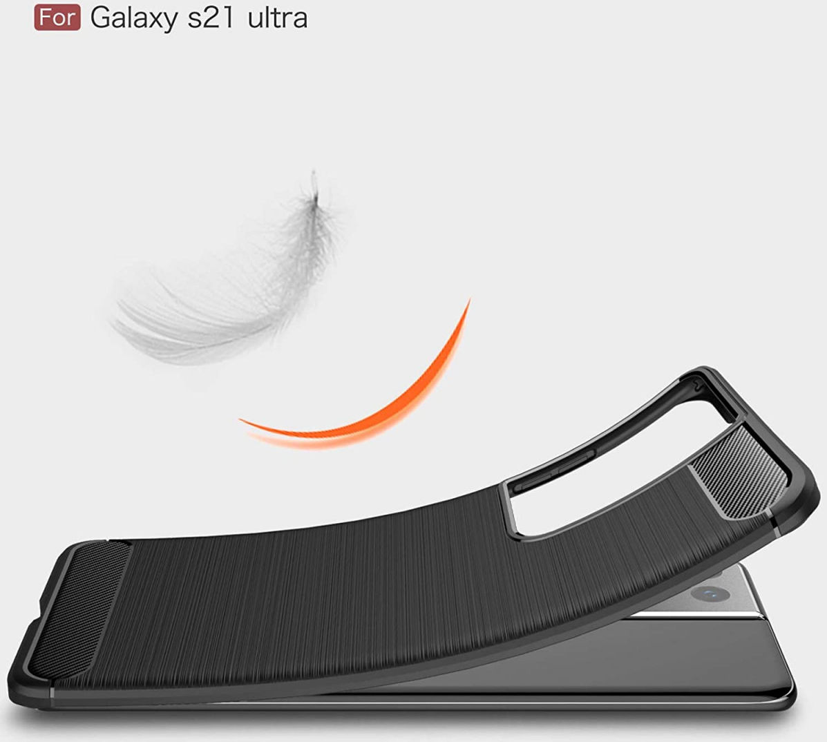 Samsung Galaxy S21 Ultra Hoesje Geborsteld TPU Flexibel Zwart afbeelding 9