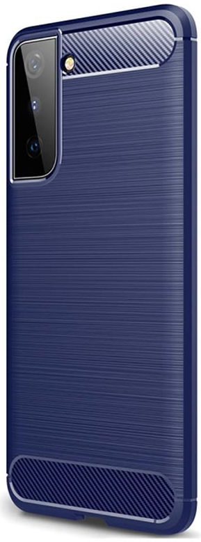 Samsung Galaxy S21 Ultra Hoesje Geborsteld TPU Flexibel Blauw afbeelding 3