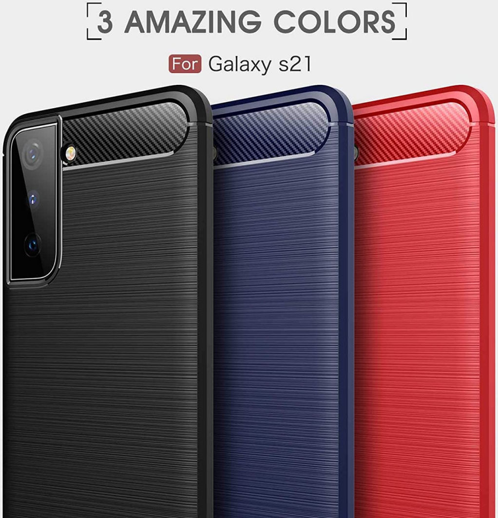 Samsung Galaxy S21 Ultra Hoesje Geborsteld TPU Flexibel Rood afbeelding 6