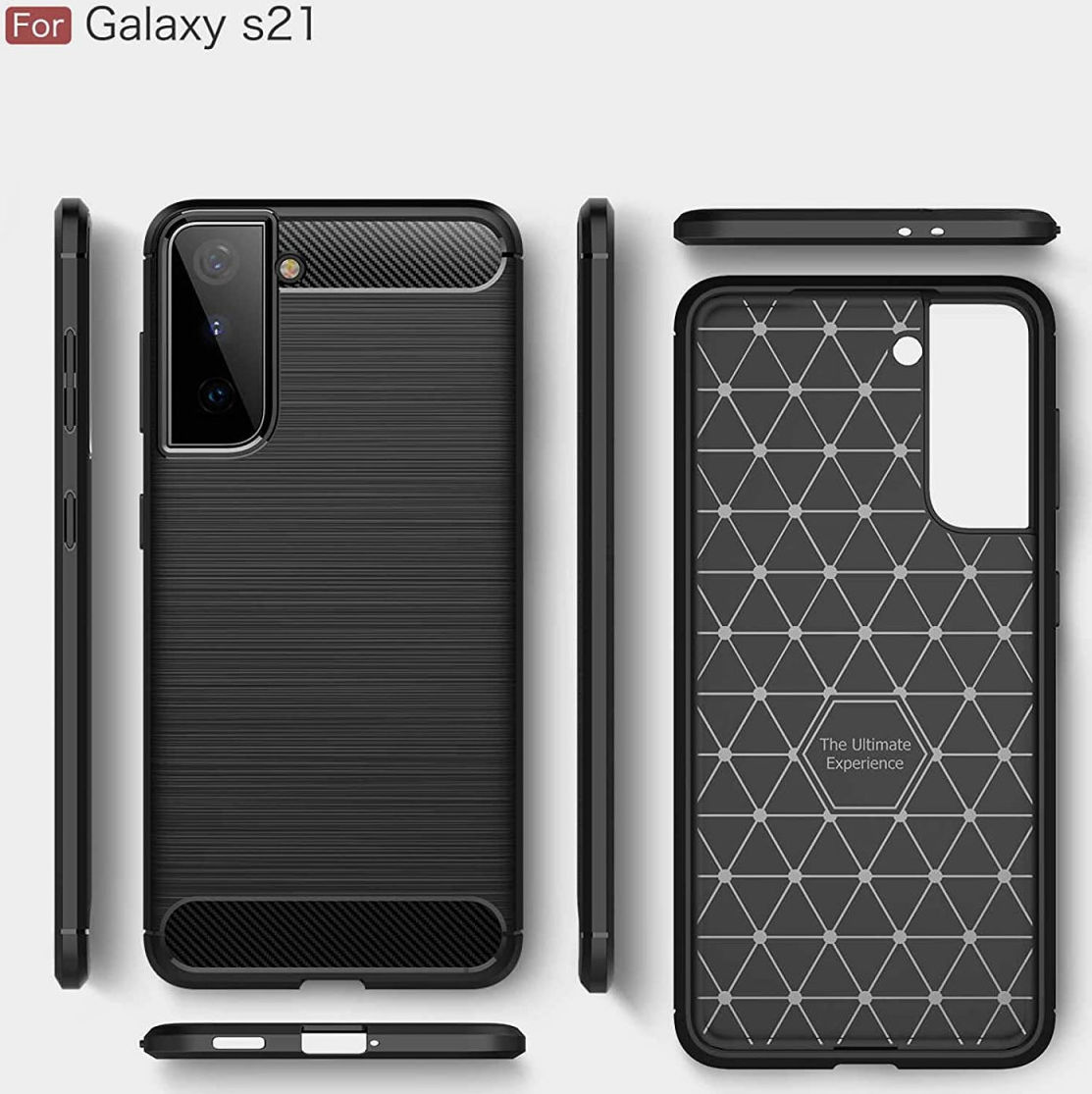 Samsung Galaxy S21 Ultra Hoesje Geborsteld TPU Flexibel Rood afbeelding 9