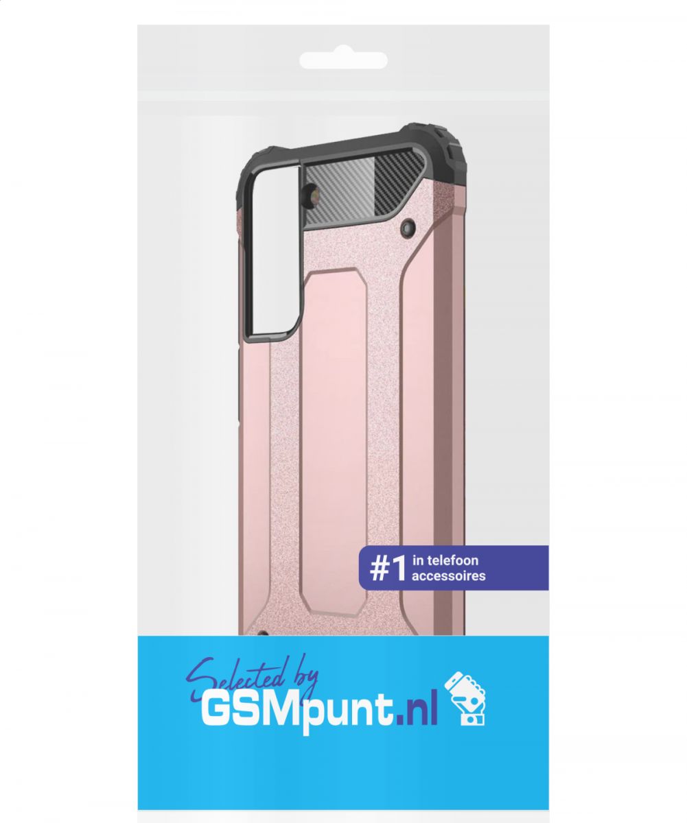 Samsung Galaxy S21 Hoesje Shock Proof Hybride Back Cover Roze afbeelding 2
