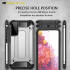 Samsung Galaxy S21 Plus Hoesje Shock Proof Hybride Back Cover Blauw afbeelding 5