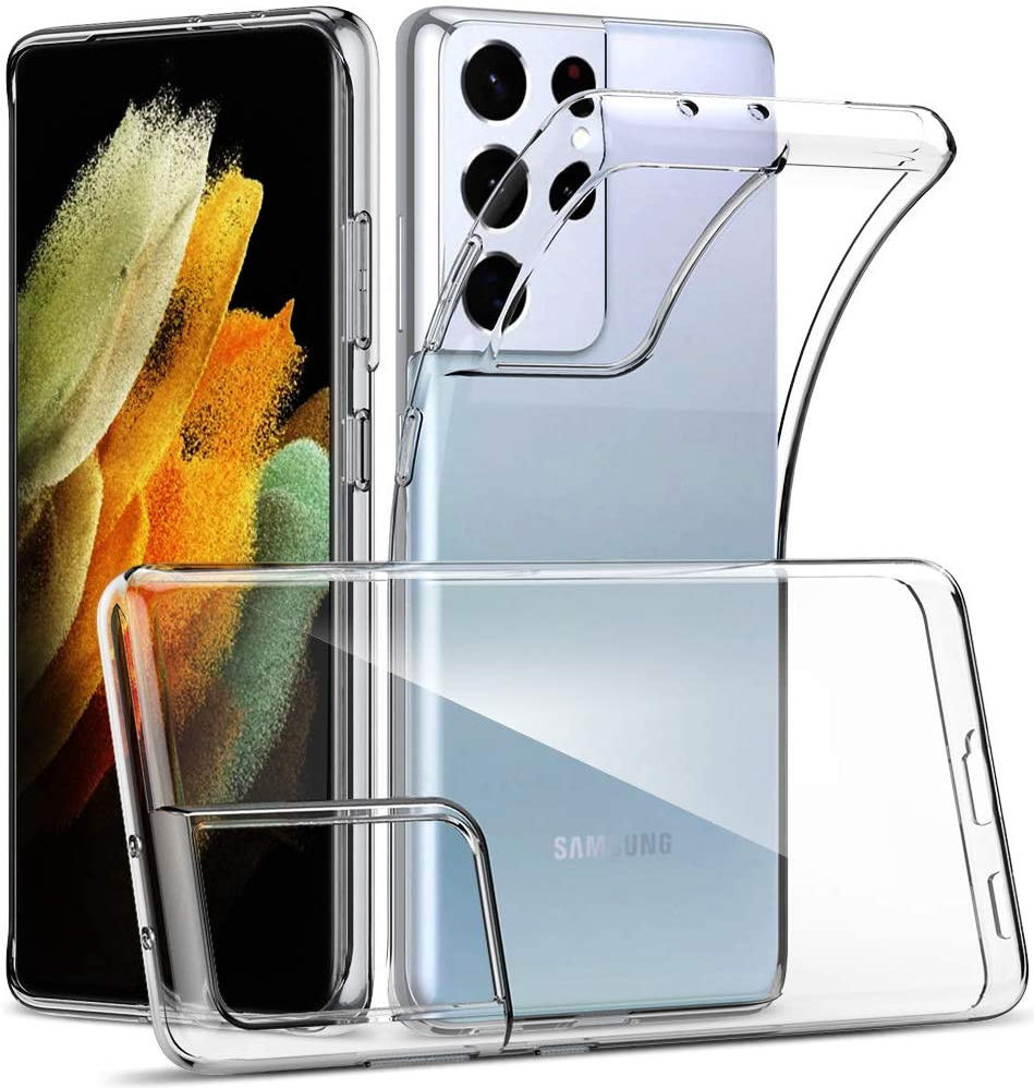 Samsung Galaxy S21 Ultra Hoesje Back Cover Dun TPU Transparant afbeelding 1