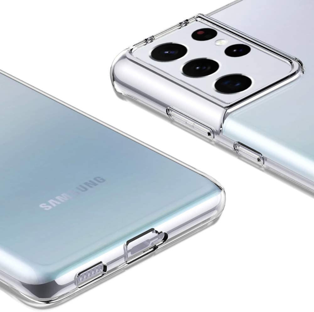 Samsung Galaxy S21 Ultra Hoesje Back Cover Dun TPU Transparant afbeelding 4