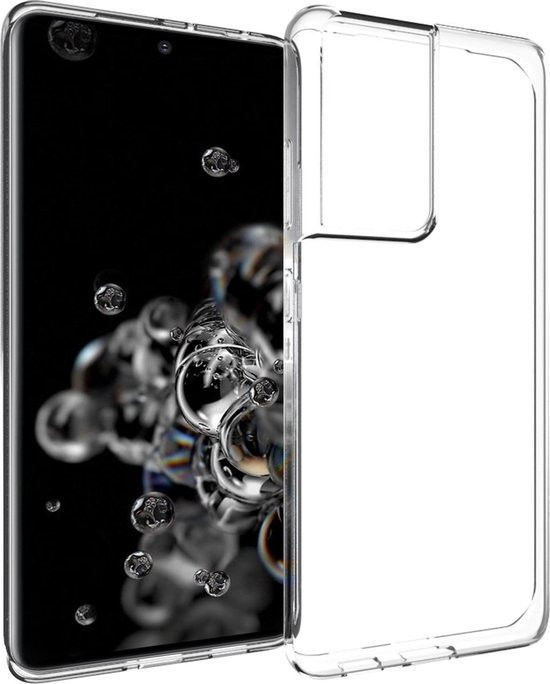 Samsung Galaxy S21 Ultra Hoesje Dun TPU Transparant afbeelding 2