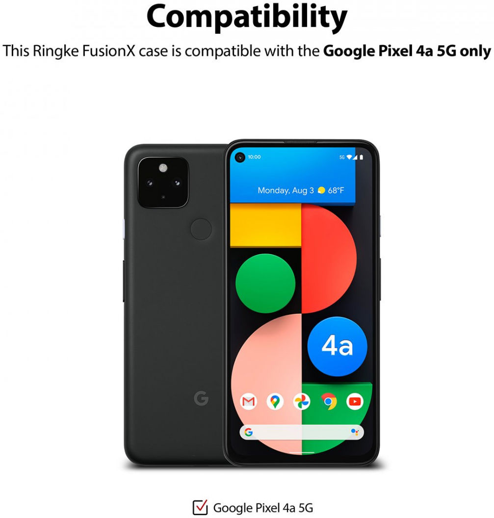 Ringke Fusion X Google Pixel 4A 5G Hoesje Zwart afbeelding 10