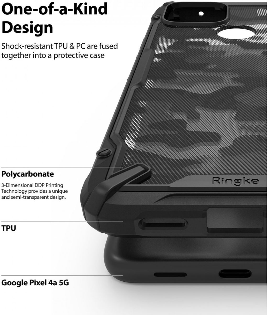 Ringke Fusion X Google Pixel 4A 5G Hoesje Zwart afbeelding 4