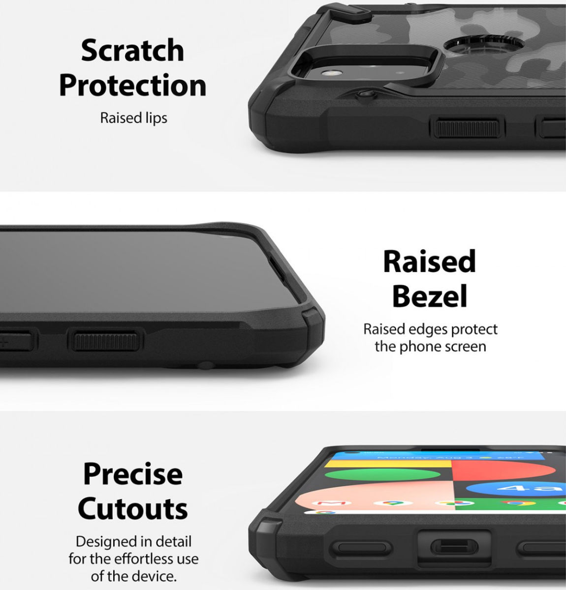 Ringke Fusion X Google Pixel 4A 5G Hoesje Zwart afbeelding 3