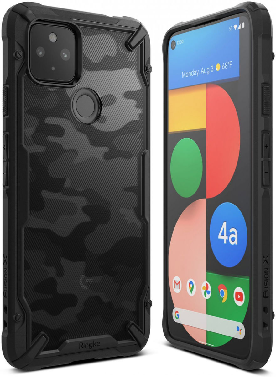 Ringke Fusion X Google Pixel 4A 5G Hoesje Camo Zwart afbeelding 1