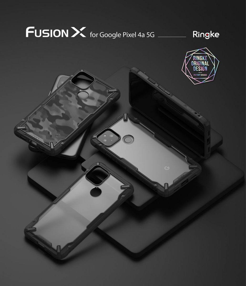 Ringke Fusion X Google Pixel 4A 5G Hoesje Camo Zwart afbeelding 3