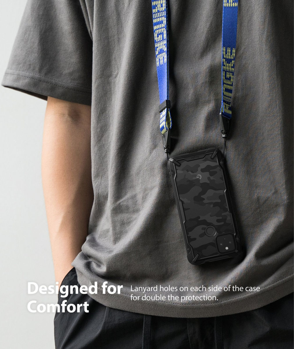 Ringke Fusion X Google Pixel 4A 5G Hoesje Camo Zwart afbeelding 8