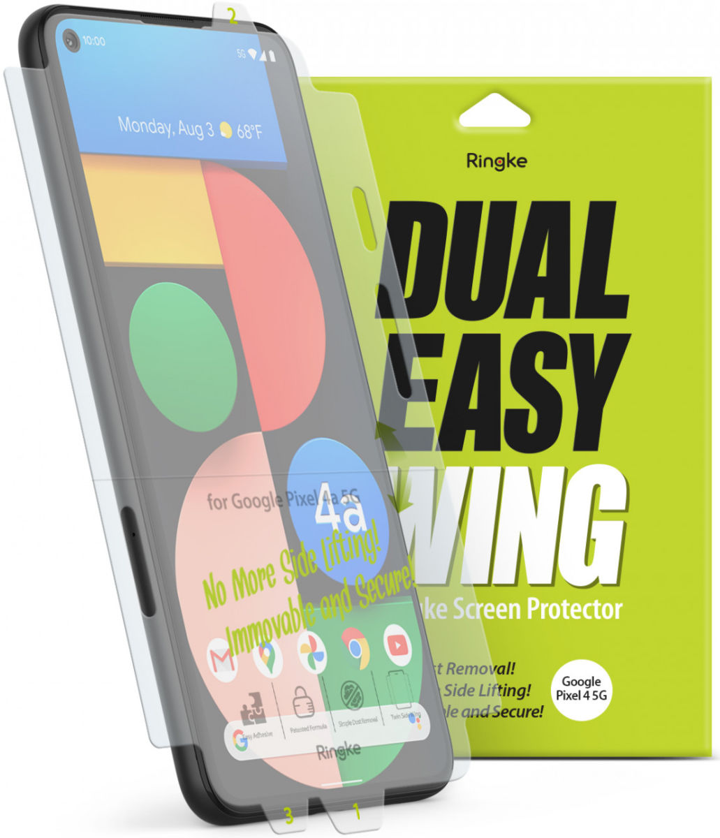 Ringke Dual Easy Wing Google Pixel 4A 5G Screen Protector (Duo Pack) afbeelding 1