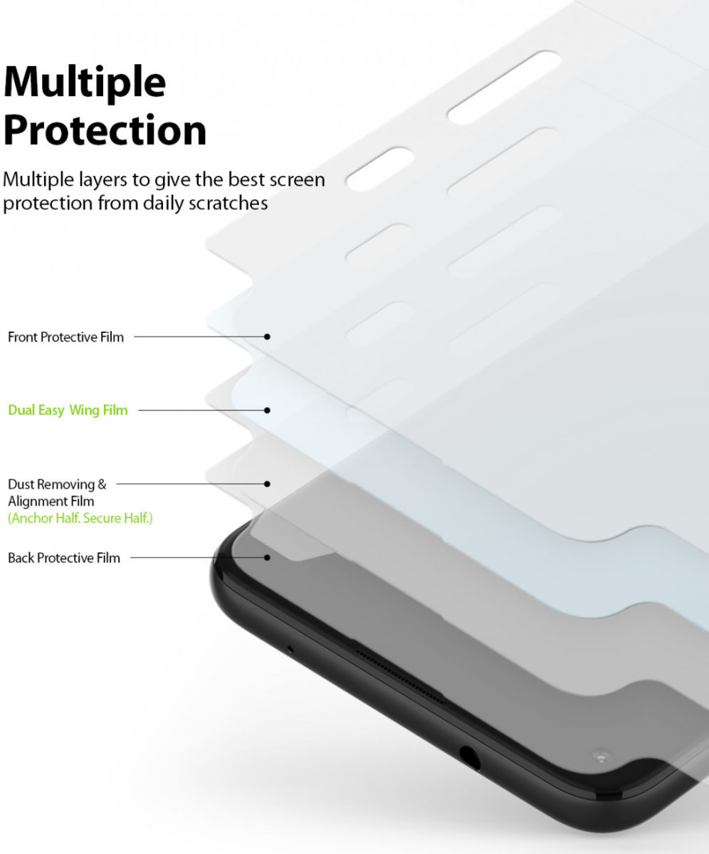 Ringke Dual Easy Wing Google Pixel 4A 5G Screen Protector (Duo Pack) afbeelding 5