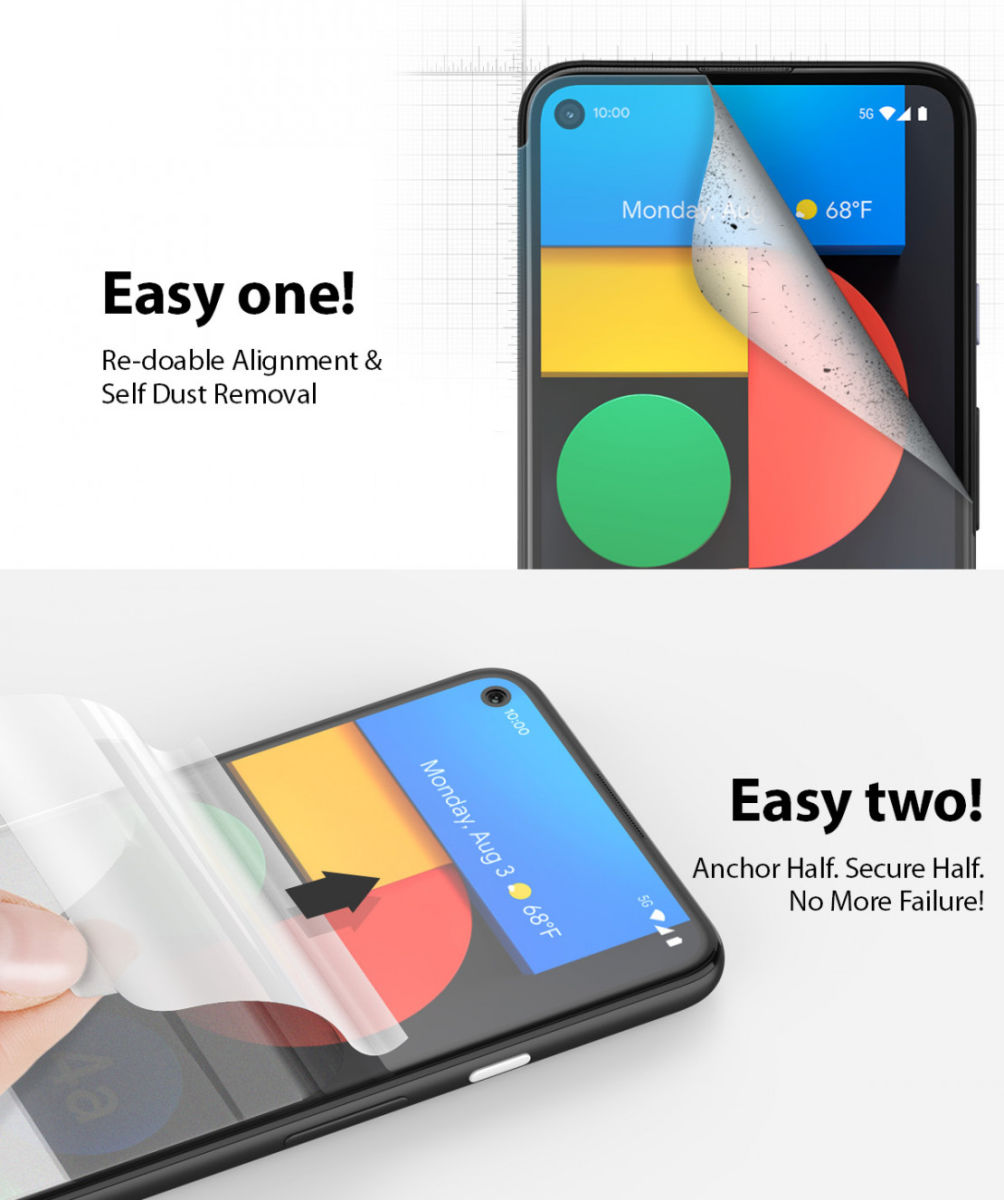 Ringke Dual Easy Wing Google Pixel 4A 5G Screen Protector (Duo Pack) afbeelding 10