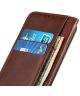 Nokia 2.4 Hoesje Portemonnee Book Case Splitleer Coffee