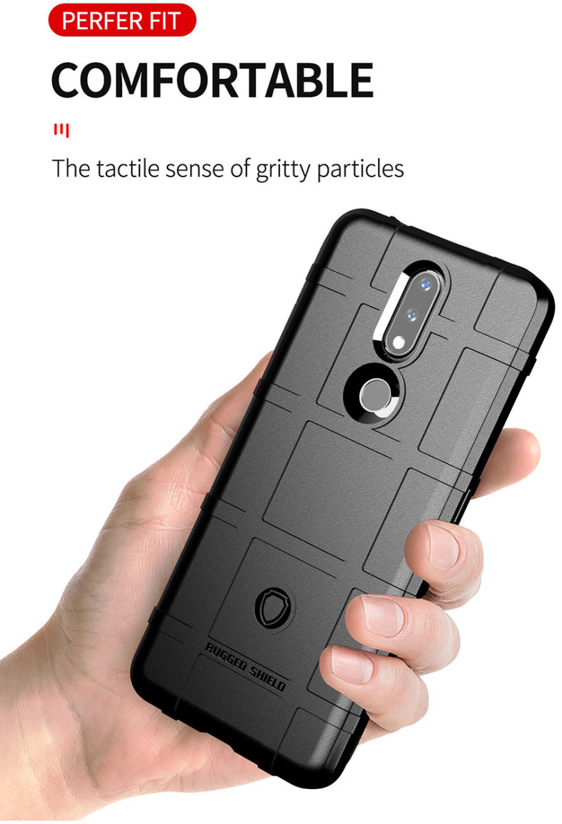 Nokia 2.4 Hoesje Shock Proof Rugged Shield Back Cover Zwart afbeelding 6