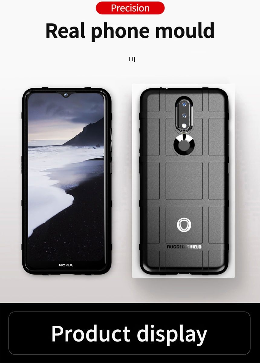 Nokia 2.4 Hoesje Shock Proof Rugged Shield Back Cover Blauw afbeelding 8