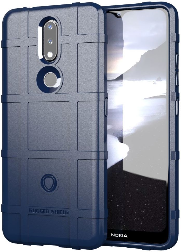 Nokia 2.4 Hoesje Shock Proof Rugged Shield Back Cover Blauw afbeelding 1