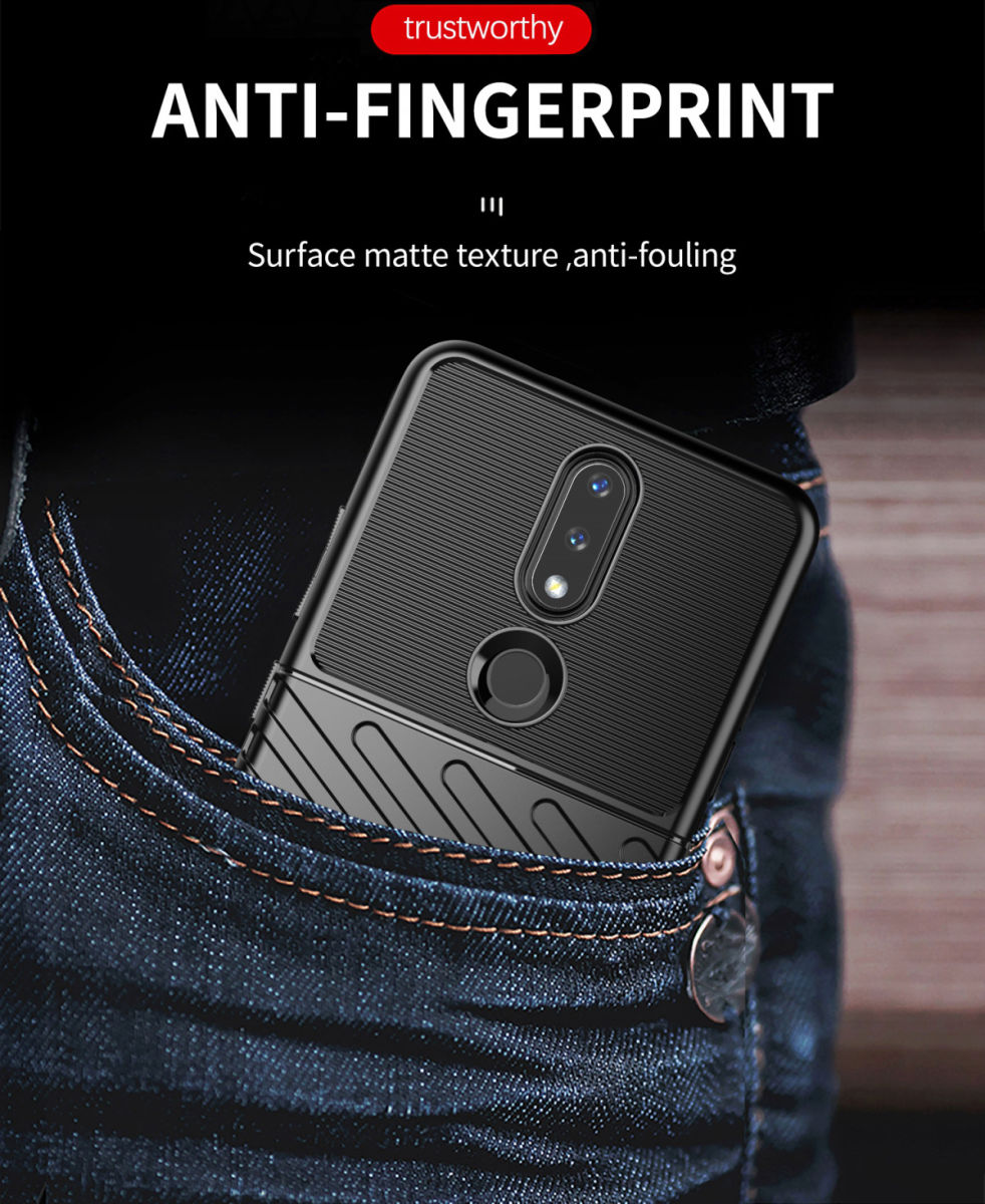 Nokia 2.4 Hoesje Twill Slim Textuur Back Cover Zwart afbeelding 12
