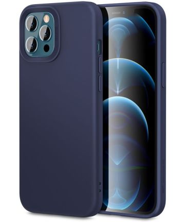 ESR Cloud Apple iPhone 12 Pro Max Hoesje Siliconen Back Cover Blauw Hoesjes