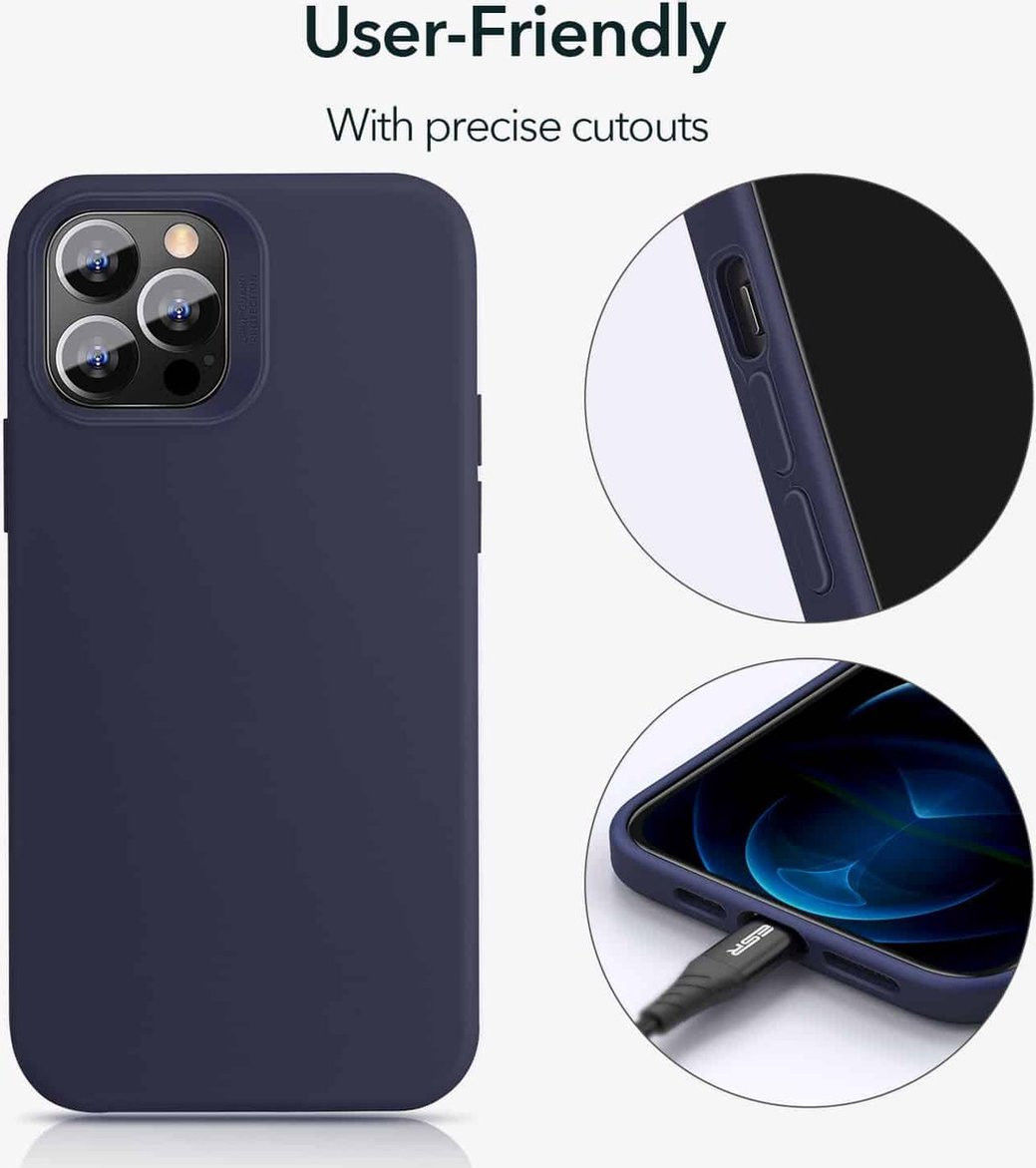 ESR Cloud Apple iPhone 12 Pro Max Hoesje Siliconen Back Cover Blauw afbeelding 7