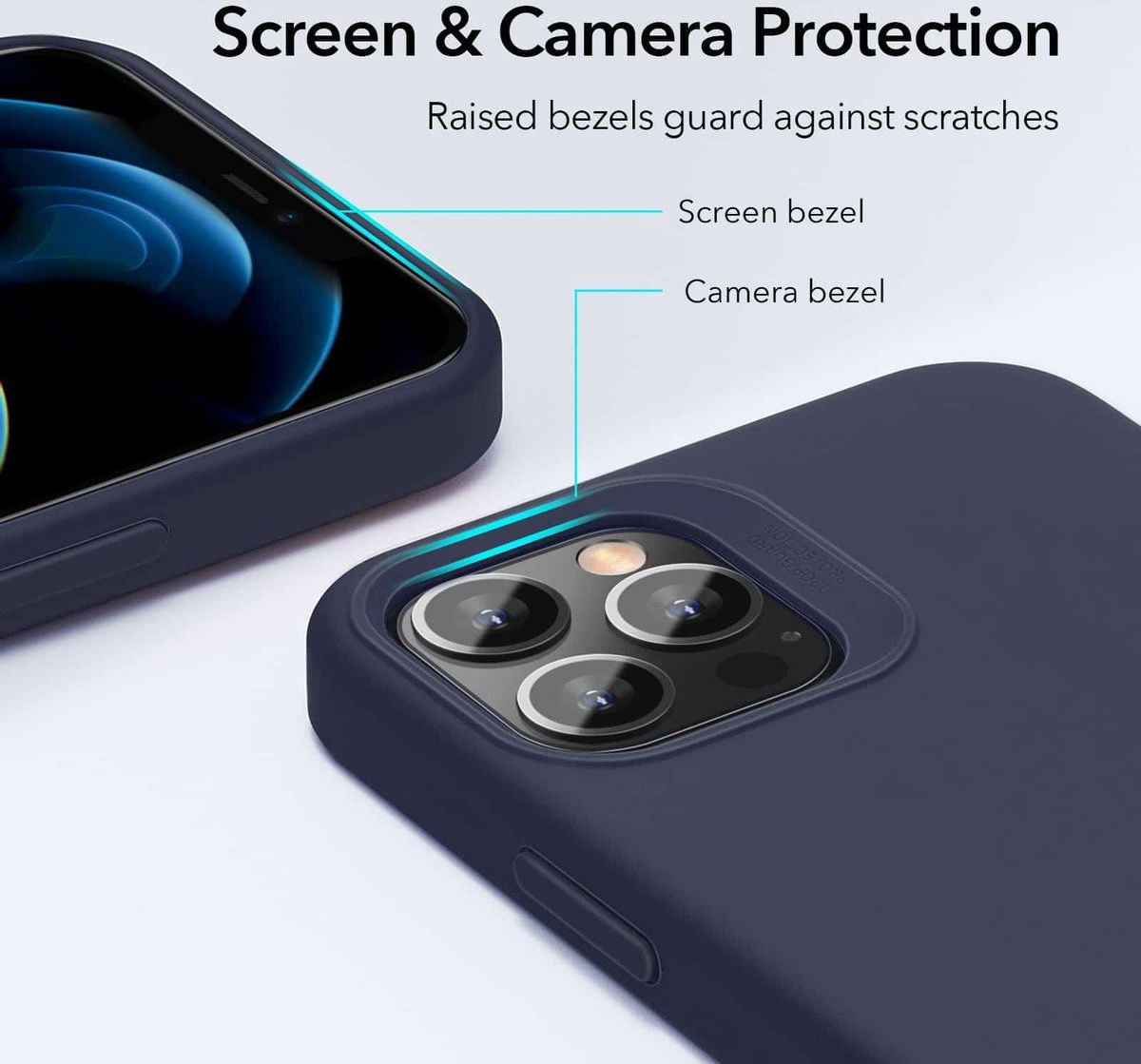 ESR Cloud Apple iPhone 12 Pro Max Hoesje Siliconen Back Cover Blauw afbeelding 9