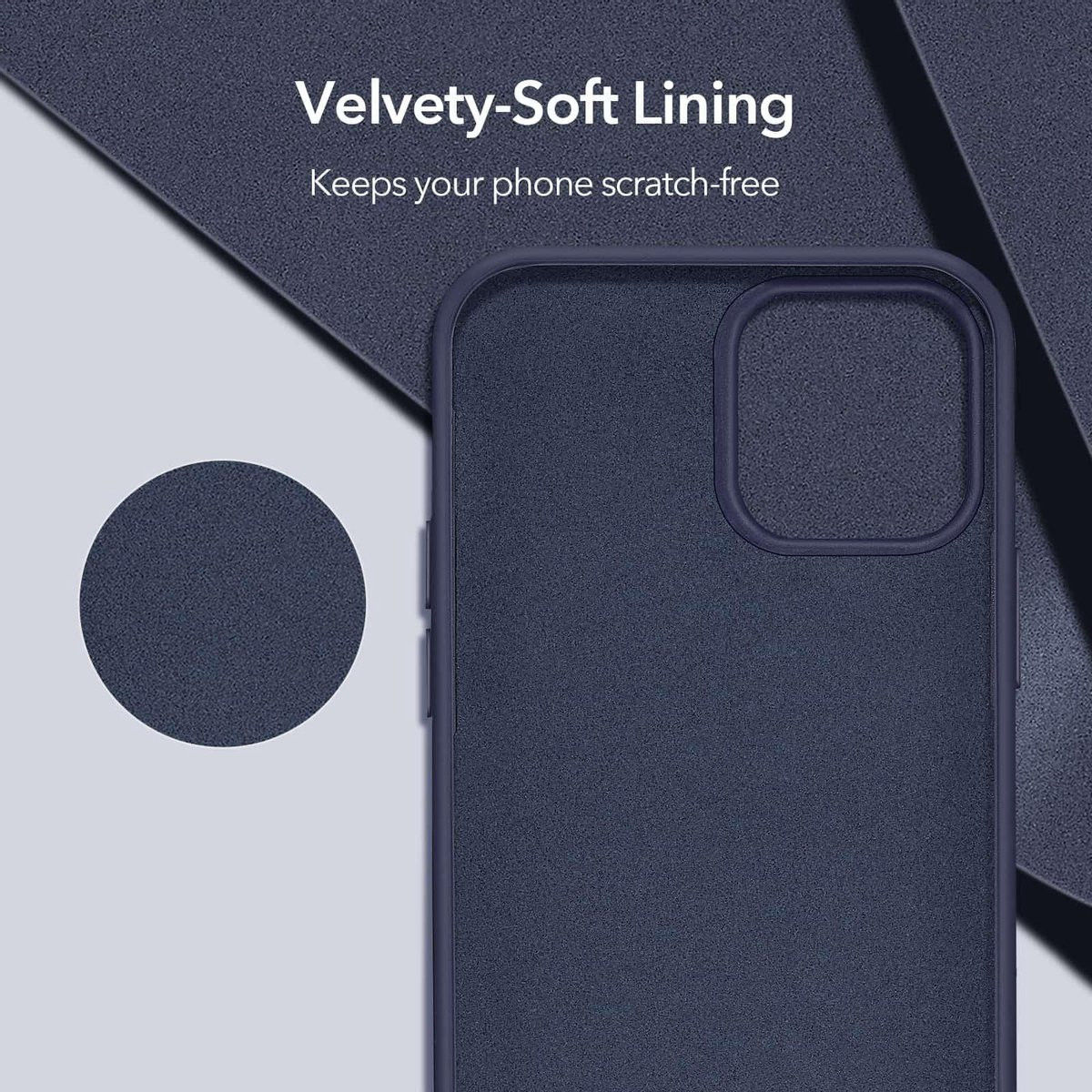 ESR Cloud Apple iPhone 12 Pro Max Hoesje Siliconen Back Cover Blauw afbeelding 10