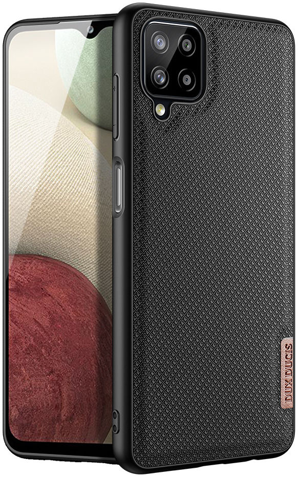 Dux Ducis Fino Series Samsung Galaxy A12 Hoesje Backcover Zwart afbeelding 1