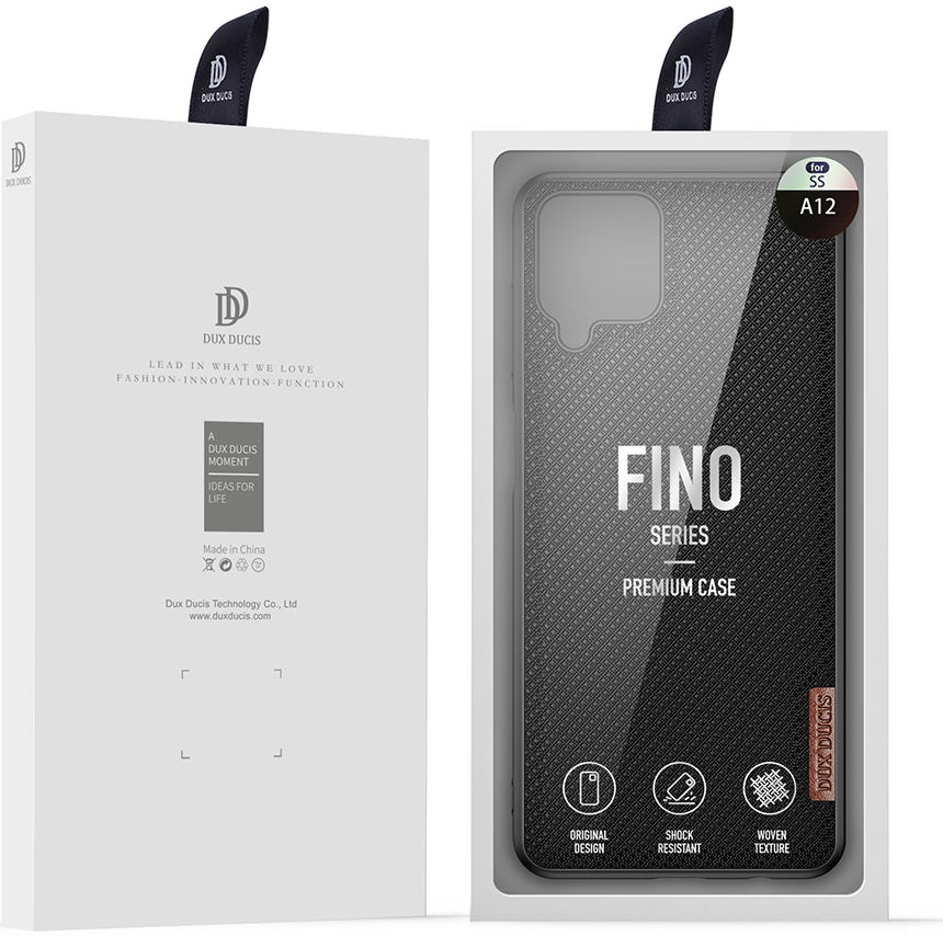 Dux Ducis Fino Series Samsung Galaxy A12 Hoesje Backcover Zwart afbeelding 10