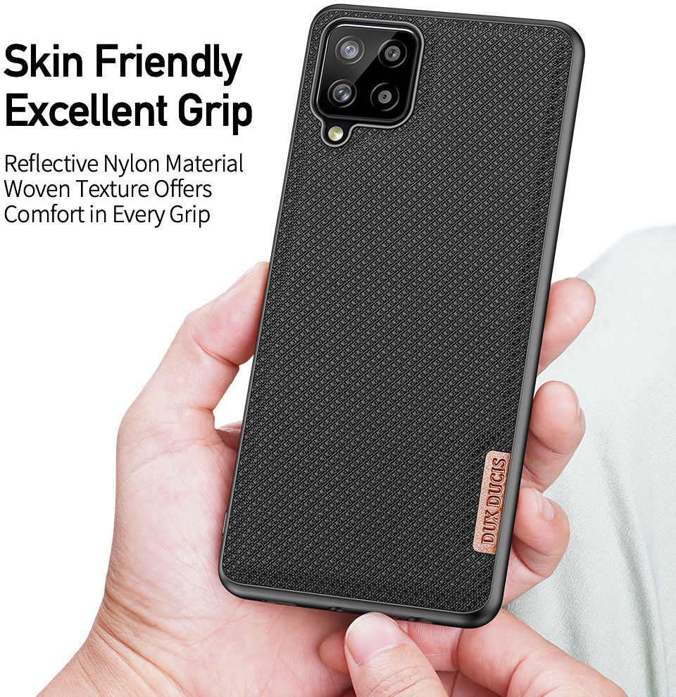 Dux Ducis Fino Series Samsung Galaxy A12 Hoesje Backcover Zwart afbeelding 2
