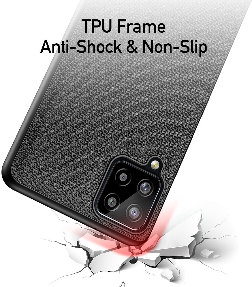 Dux Ducis Fino Series Samsung Galaxy A12 Hoesje Backcover Zwart afbeelding 3