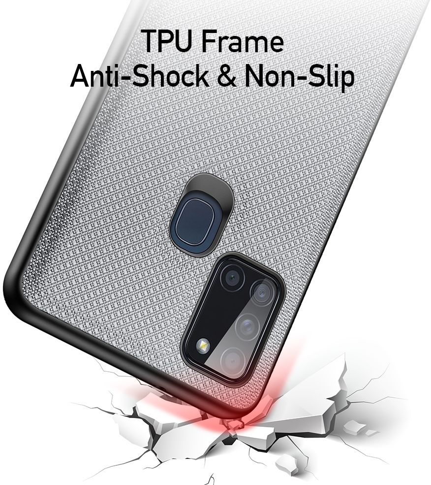 Dux Ducis Fino Series Samsung Galaxy A21s Hoesje Backcover Blauw afbeelding 3