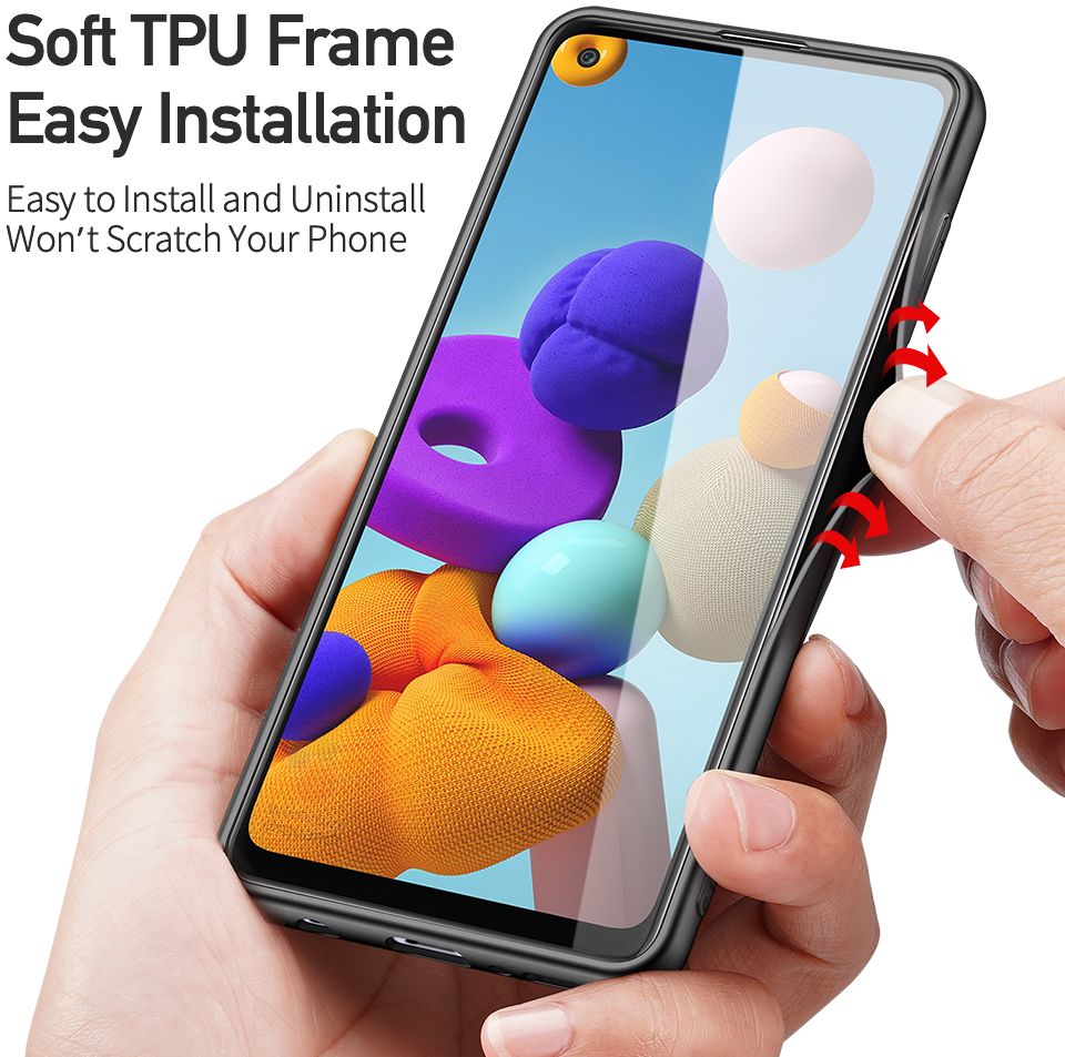 Dux Ducis Fino Series Samsung Galaxy A21s Hoesje Backcover Blauw afbeelding 6
